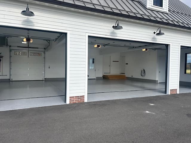 After Garage Floor Coating - Polished Polyaspartic Finish
