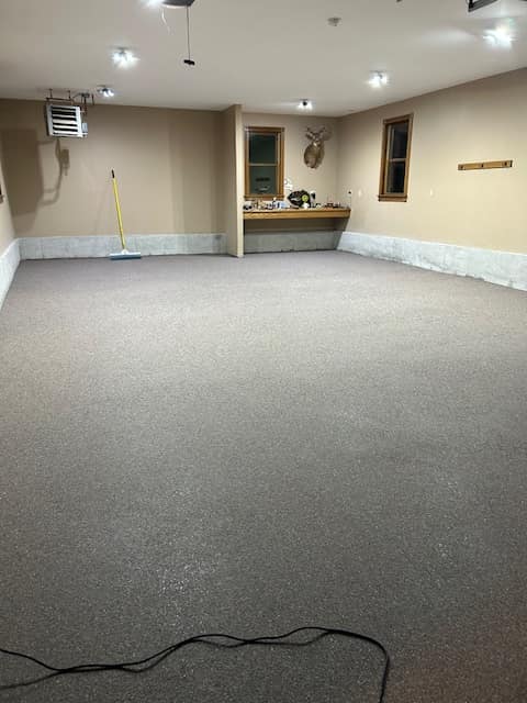 After Basement Floor - Clean Finished Polyaspartic Coating