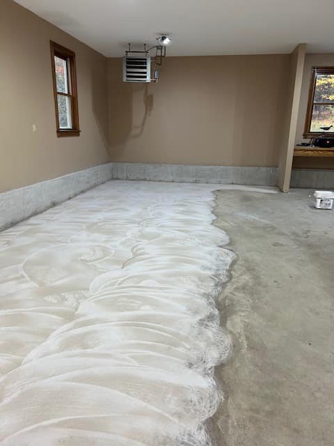 Before Basement Floor - Dusty Concrete